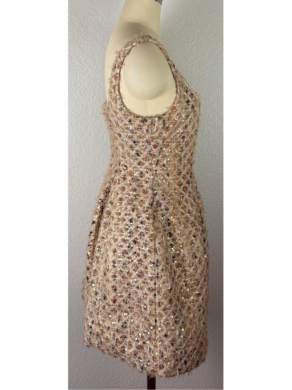 Anthropologie NWT Maeve Tweed Fit & Flare Mini Dress Special Occassion size 6 - Picture 7 of 16